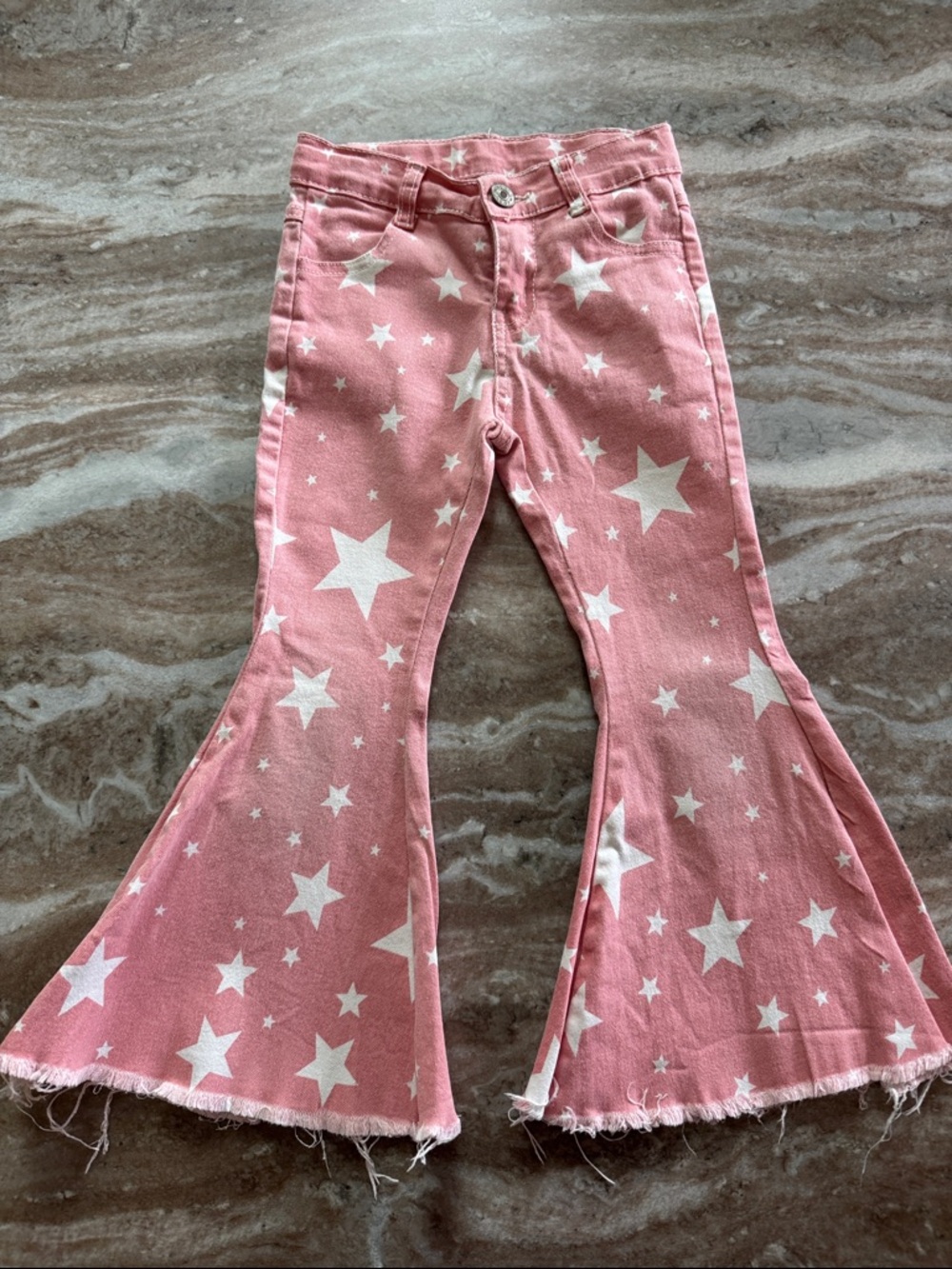 H&M Pink Star-Pattern Flared Pants